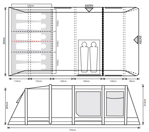 Outdoor Revolution Airedale 6.0S Tent 2022 - Image 2