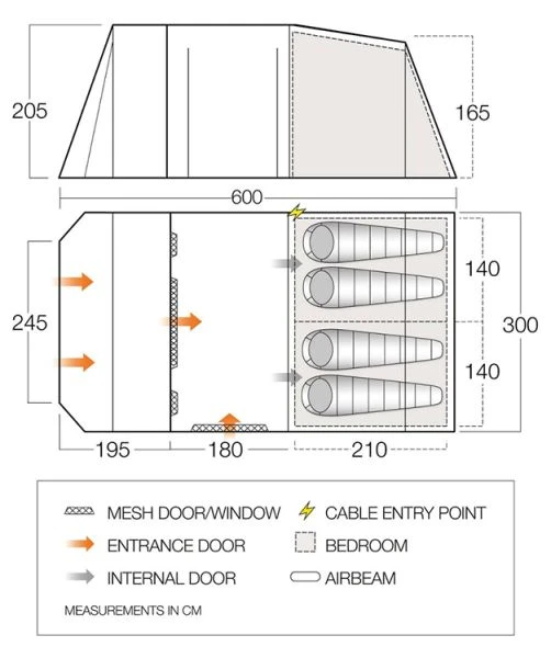 Vango Lismore TC 450 (Poled) Tent 2023 (Incl. Footprint) - Image 2