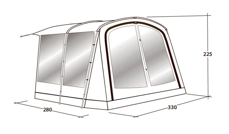 Outwell Universal Awning - Size 3 (310 - 330cm) - Image 2