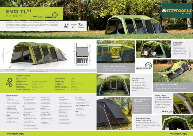 Zempire Evo TL V2 Air Tent 2023 - Image 4